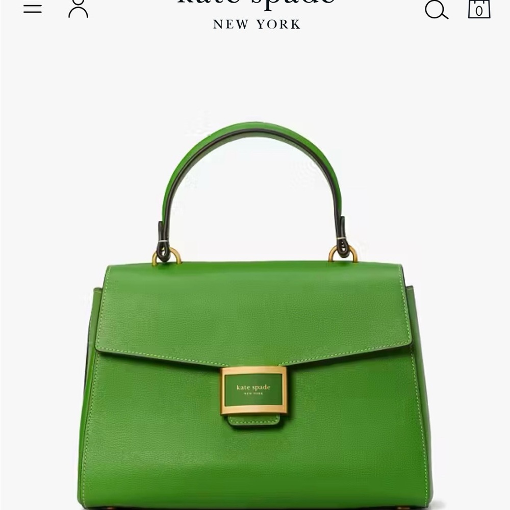 Kate Spade Katy Top Handle Green Satchel NWT